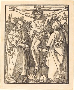 Krisztus a kereszten Máriával és Szent Jánossal alkotó: Albrecht Dürer