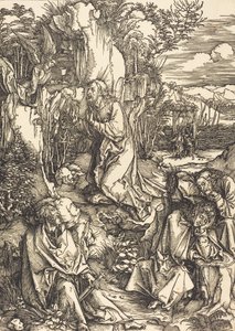 Krisztus az Olajfák hegyén, c. 14971499. alkotó: Albrecht Dürer