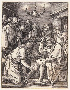 Krisztus megmossa Szent Péter lábát alkotó: Albrecht Dürer