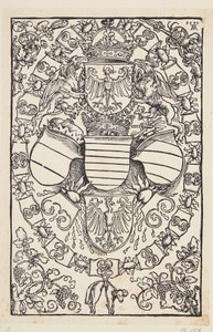 Maximilian I. mint a rómaiak királyának címere alkotó: Albrecht Dürer