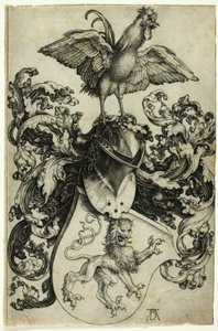 Címer oroszlánnal és kakassal alkotó: Albrecht Dürer