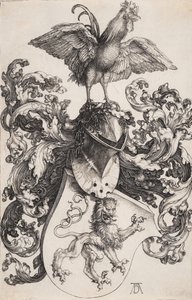 Címer oroszlánnal és kakassal alkotó: Albrecht Dürer