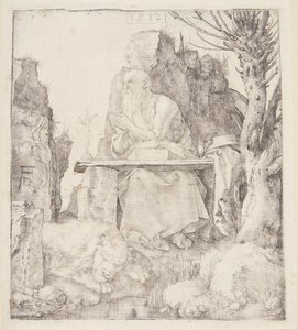 Szent Jeromos egy kiszáradt fűzfa mellett alkotó: Albrecht Dürer