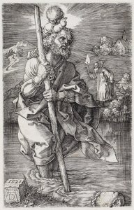 Szent Kristóf, jobbra tekintve alkotó: Albrecht Dürer