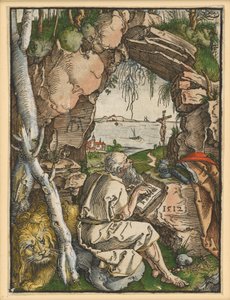 Szent Jeromos a sziklahasadékban alkotó: Albrecht Dürer
