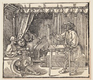 Rajzoló portrét rajzol alkotó: Albrecht Dürer