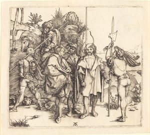 Öt katona és egy török lóháton alkotó: Albrecht Dürer