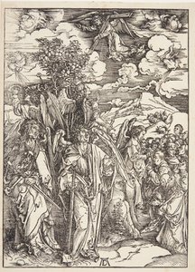 Négy angyal a szelekben maradva alkotó: Albrecht Dürer
