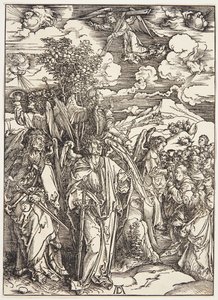 Négy angyal a szelekben maradva alkotó: Albrecht Dürer