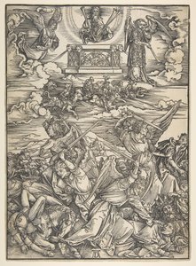 Négy bosszúálló angyal, az Apokalipszis sorozatból.n.d. alkotó: Albrecht Dürer