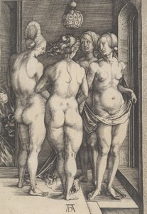 Négy meztelen nő, 1497., 1497. alkotó: Albrecht Dürer