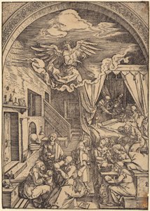 Krisztus születése, a „Mária élete” sorozat 10. lapja alkotó: Albrecht Dürer