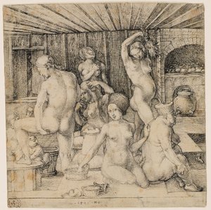 Német: Frauenbad női fürdő alkotó: Albrecht Dürer