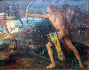 Herkulesz megöli a sztümphaloszi madarakat alkotó: Albrecht Dürer