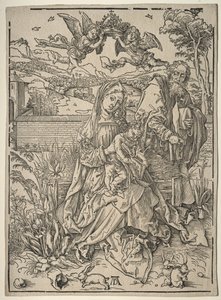 Szent Család a három nyúllal. alkotó: Albrecht Dürer