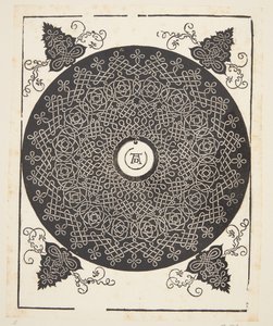 Átlapolt zsinór minta fehér medalionnal alkotó: Albrecht Dürer