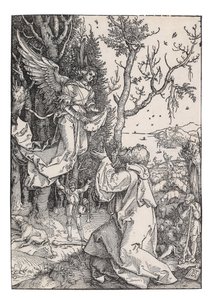 Joachim és az angyal, A Szűz élete c. 1504. alkotó: Albrecht Dürer