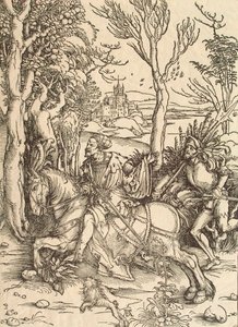 Knight és Lansquenet, c1497. alkotó: Albrecht Dürer