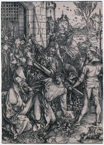 Krisztus keresztviselése, a „Nagy Passió” sorozat 7. lapja alkotó: Albrecht Dürer