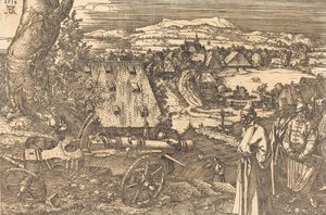 Táj az ágyúval, 1518. alkotó: Albrecht Dürer