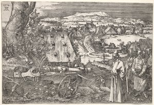 Táj az ágyúval, 1518. alkotó: Albrecht Dürer