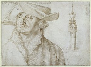 Lazarus Ravensburger és a lieri udvar tornya Antwerpenben alkotó: Albrecht Dürer