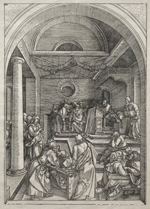 A Szűz élete: Krisztus az orvosok között alkotó: Albrecht Dürer