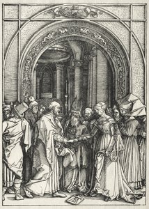 A Szűz élete:  A Szűz és Szent József házassága alkotó: Albrecht Dürer