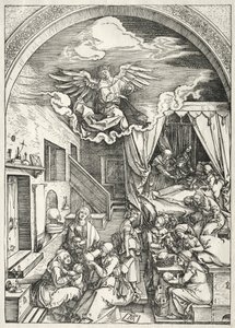 Szűz élete: Szűz születése, 1504-1505. alkotó: Albrecht Dürer