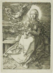 Madonnát egy angyal koronázta meg alkotó: Albrecht Dürer