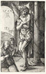 Fájdalmak embere az oszlop mellett alkotó: Albrecht Dürer
