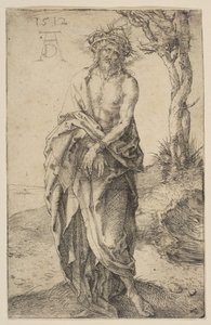 Fájdalmas ember megkötött kézzel, 1512. alkotó: Albrecht Dürer