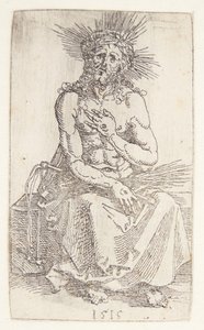 A bánat embere, siddende alkotó: Albrecht Dürer