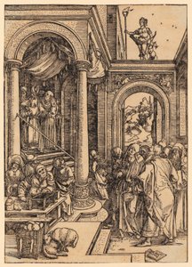 Mária templomba menetele, a „Mária élete” sorozat 6. lapja alkotó: Albrecht Dürer