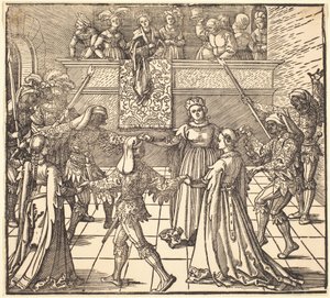 Álarcos tánc fáklyákkal alkotó: Albrecht Dürer