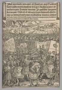 Maximilian és VIII. Henrik, Anglia, 22. lemez a Történelmi jelenetek I. Maximilianus császár életéből a Diadalívből alkotó: Albrecht Dürer