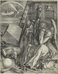 Melankólia I, 1514. alkotó: Albrecht Dürer