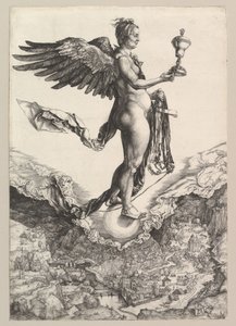 Nemezis A nagy szerencse, 1501-2. alkotó: Albrecht Dürer