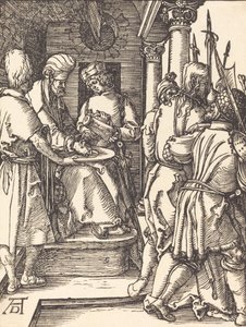 Pilátus kezet mos, valószínűleg c. 15091510. alkotó: Albrecht Dürer