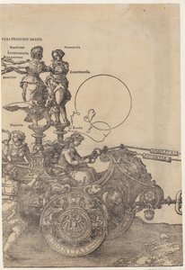A kocsi jobb oldala, a „A nagy diadalmenet” sorozat 2. lapja alkotó: Albrecht Dürer