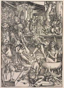 Szent János kinyilatkoztatása: Szent János vértanúsága, 1511. alkotó: Albrecht Dürer