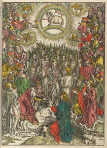 Szent János Jelenései: A Bárány imádása alkotó: Albrecht Dürer
