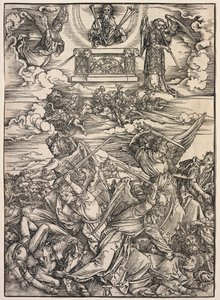 Szent János Jelenések: A négy pusztító angyal, 1511. alkotó: Albrecht Dürer