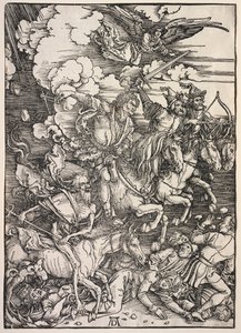 Szent János Jelenések: A négy lovas, 1511. alkotó: Albrecht Dürer