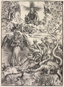 Szent János kinyilatkoztatása: A Napba öltözött asszony alkotó: Albrecht Dürer