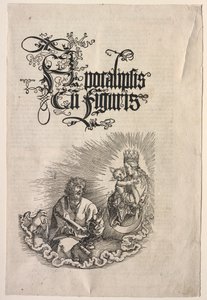 Szent János kinyilatkoztatása: Az Apokalipszis címlapja, 1511. alkotó: Albrecht Dürer