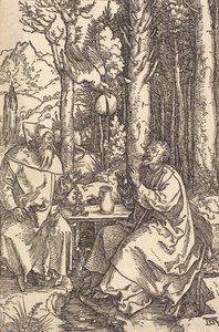 Szent Antal és Szent Pál a vadonban, c. 1504. alkotó: Albrecht Dürer