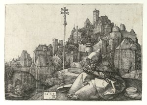Szent Antal olvas. 1519 alkotó: Albrecht Dürer
