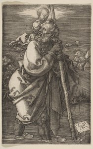 Szent Kristóf balra néz, 1521. alkotó: Albrecht Dürer