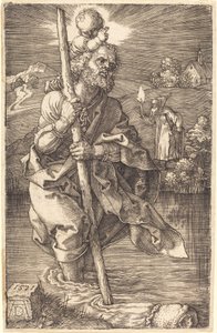 Szent Kristóf jobbra néz alkotó: Albrecht Dürer